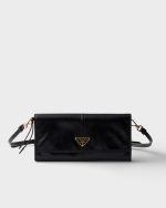 Prada Leather wallet with shoulder strap